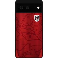 Coque Google Pixel 6 - Silicone rigide noir Maillot de football Autriche personnalisable