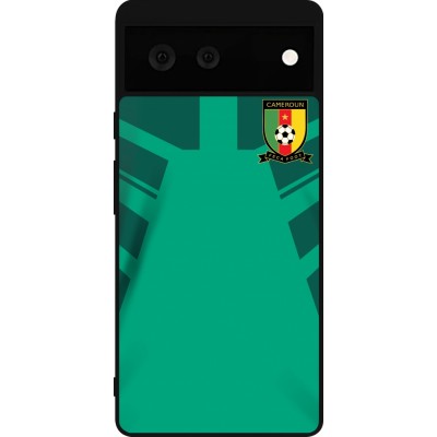 Coque Google Pixel 6 - Silicone rigide noir Maillot de football Cameroun 2022 personnalisable