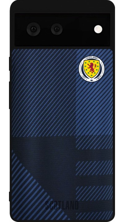 Coque Google Pixel 6 - Silicone rigide noir Maillot de football Ecosse personnalisable