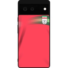 Coque Google Pixel 6 - Silicone rigide noir Maillot de football Iran 2022 personnalisable