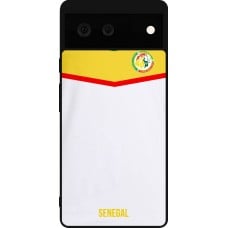 Coque Google Pixel 6 - Silicone rigide noir Maillot de football Senegal 2022 personnalisable