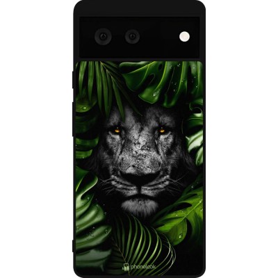 Coque Google Pixel 6 - Silicone rigide noir Forest Lion