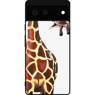 Coque Google Pixel 6 - Silicone rigide noir Giraffe Fit