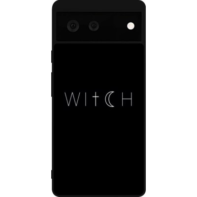 Coque Google Pixel 6 - Silicone rigide noir Halloween 22 witch word