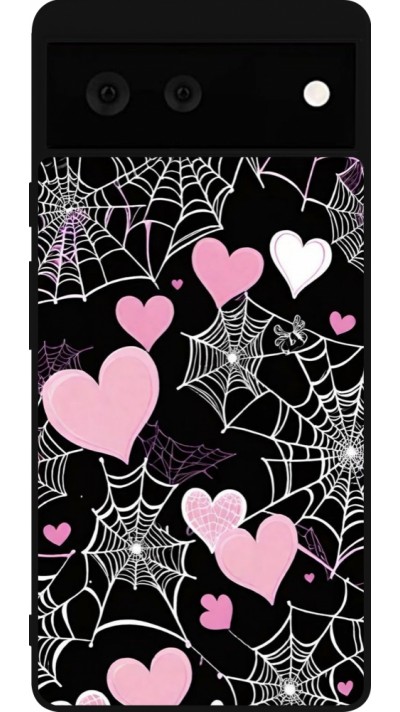 Coque Google Pixel 6 - Silicone rigide noir Halloween 2024 girly