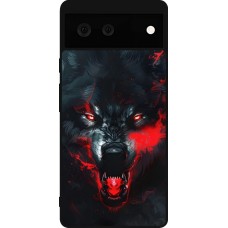 Coque Google Pixel 6 - Silicone rigide noir Halloween 2024 mad werewolf