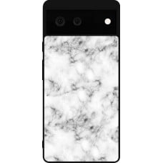 Coque Google Pixel 6 - Silicone rigide noir Marble 01