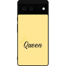 Coque Google Pixel 6 - Silicone rigide noir Mom 2024 Queen