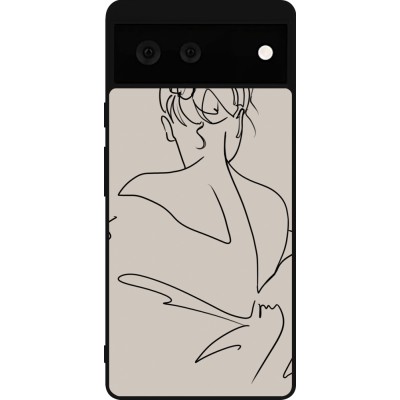 Coque Google Pixel 6 - Silicone rigide noir Salnikova 05