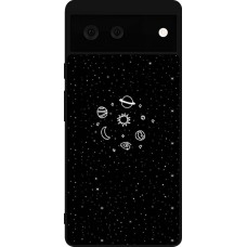 Coque Google Pixel 6 - Silicone rigide noir Space Doodle