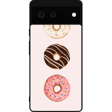 Coque Google Pixel 6 - Silicone rigide noir Spring 23 donuts