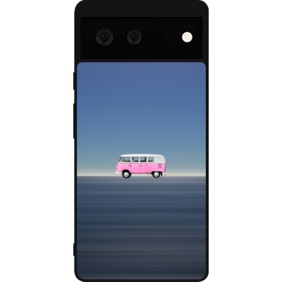 Coque Google Pixel 6 - Silicone rigide noir Spring 23 pink bus