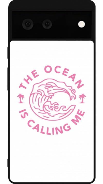 Coque Google Pixel 6 - Silicone rigide noir The Ocean is calling me