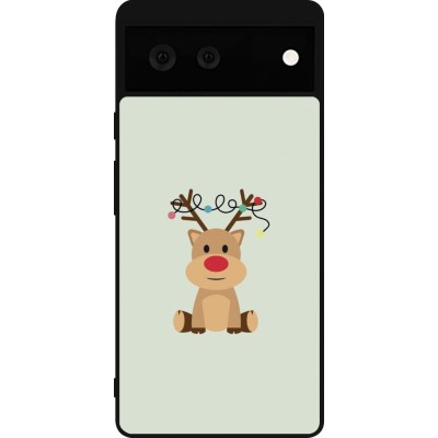 Coque Google Pixel 6 - Silicone rigide noir Christmas 22 baby reindeer