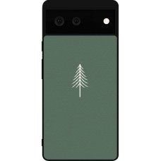 Coque Google Pixel 6 - Silicone rigide noir Christmas 22 minimalist tree