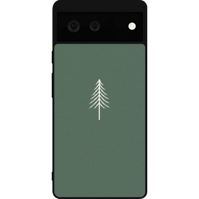 Coque Google Pixel 6 - Silicone rigide noir Christmas 22 minimalist tree