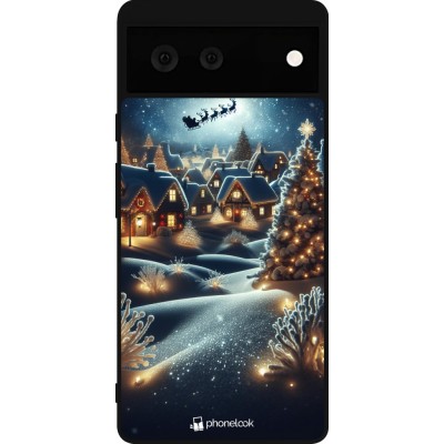 Coque Google Pixel 6 - Silicone rigide noir Noël 2023 Christmas is Coming