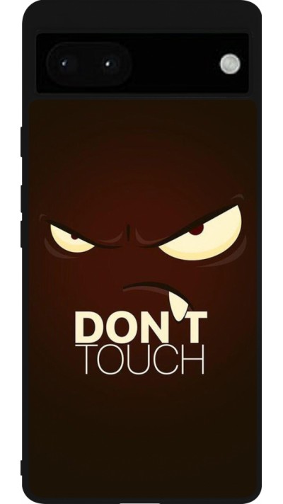 Coque Google Pixel 6a - Silicone rigide noir Angry Dont Touch