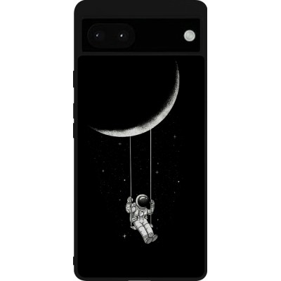 Coque Google Pixel 6a - Silicone rigide noir Astro balançoire