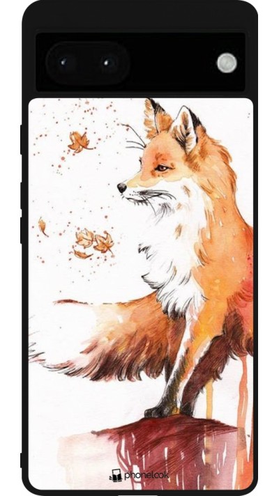 Coque Google Pixel 6a - Silicone rigide noir Autumn 21 Fox