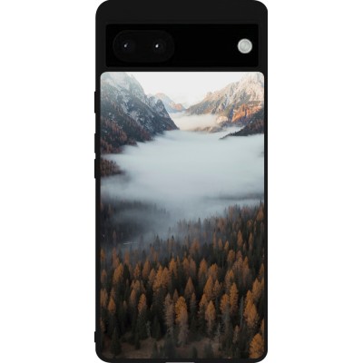 Coque Google Pixel 6a - Silicone rigide noir Autumn 22 forest lanscape