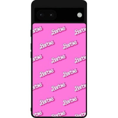 Coque Google Pixel 6a - Silicone rigide noir Barbie Pattern