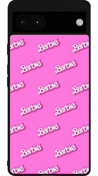 Coque Google Pixel 6a - Silicone rigide noir Barbie Pattern