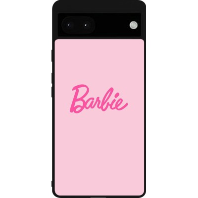 Coque Google Pixel 6a - Silicone rigide noir Barbie Text