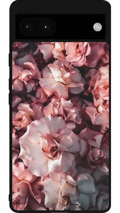 Coque Google Pixel 6a - Silicone rigide noir Beautiful Roses