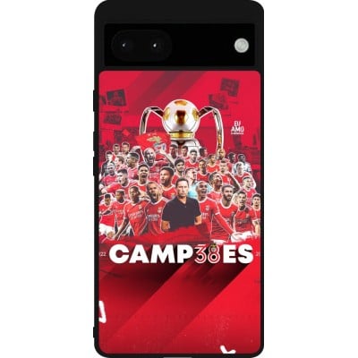 Coque Google Pixel 6a - Silicone rigide noir Benfica Campeoes 2023