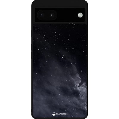 Coque Google Pixel 6a - Silicone rigide noir Black Sky Clouds