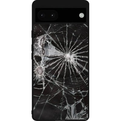 Coque Google Pixel 6a - Silicone rigide noir Broken Screen