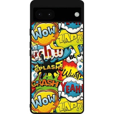 Coque Google Pixel 6a - Silicone rigide noir Cartoons slogans