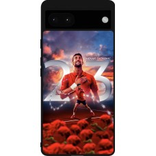 Coque Google Pixel 6a - Silicone rigide noir Djokovic 23 Grand Slam