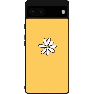 Coque Google Pixel 6a - Silicone rigide noir Easter 2023 daisy