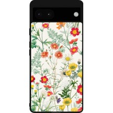 Coque Google Pixel 6a - Silicone rigide noir Flora Botanical Wildlife