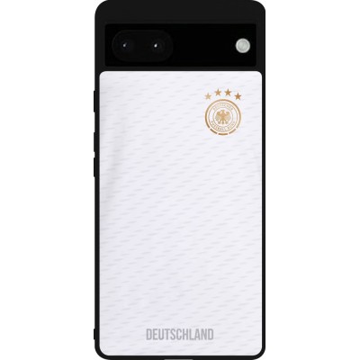 Coque Google Pixel 6a - Silicone rigide noir Maillot de football Allemagne 2022 personnalisable