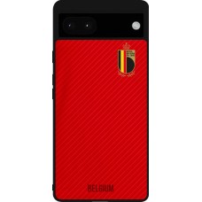 Coque Google Pixel 6a - Silicone rigide noir Maillot de football Belgique 2022 personnalisable