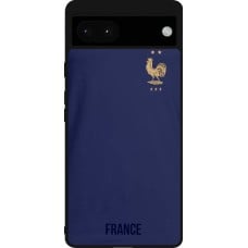 Coque Google Pixel 6a - Silicone rigide noir Maillot de football France 2022 personnalisable