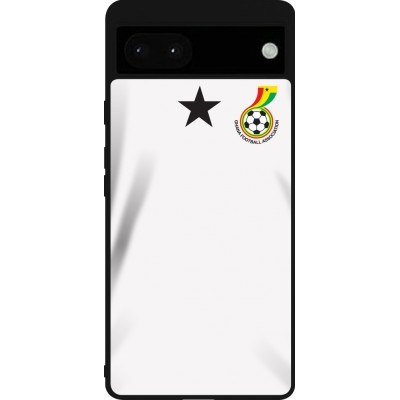 Coque Google Pixel 6a - Silicone rigide noir Maillot de football Ghana 2022 personnalisable