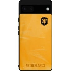 Coque Google Pixel 6a - Silicone rigide noir Maillot de football Pays-Bas 2022 personnalisable