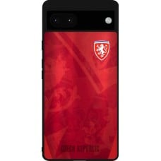 Coque Google Pixel 6a - Silicone rigide noir Maillot de football République Tchèque personnalisable