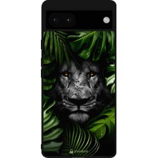 Coque Google Pixel 6a - Silicone rigide noir Forest Lion