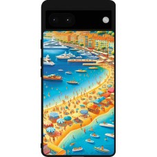 Coque Google Pixel 6a - Silicone rigide noir French Riviera People