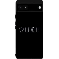 Coque Google Pixel 6a - Silicone rigide noir Halloween 22 witch word