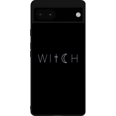 Coque Google Pixel 6a - Silicone rigide noir Halloween 22 witch word