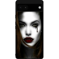 Coque Google Pixel 6a - Silicone rigide noir Halloween 2023 gothic vampire