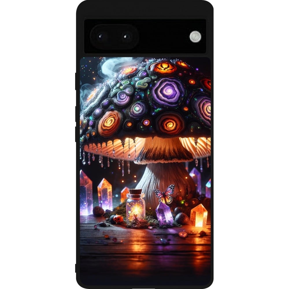 Coque Google Pixel 6a - Silicone rigide noir Halloween Potion Magic