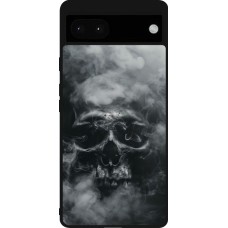 Coque Google Pixel 6a - Silicone rigide noir Halloween 2024 smoky skull