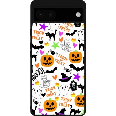 Coque Google Pixel 6a - Silicone rigide noir Halloween 2024 trick or treat